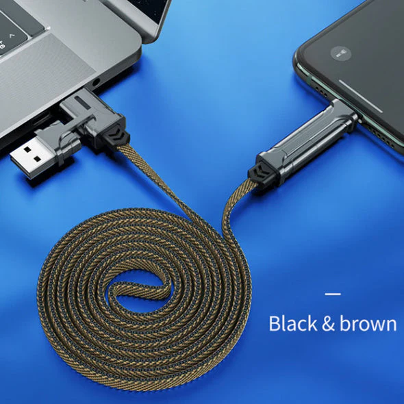 4-in-1 Nylon Braided Fast Charging Cable - Image 6