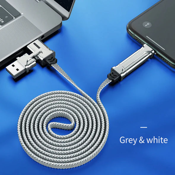 4-in-1 Nylon Braided Fast Charging Cable - Image 7