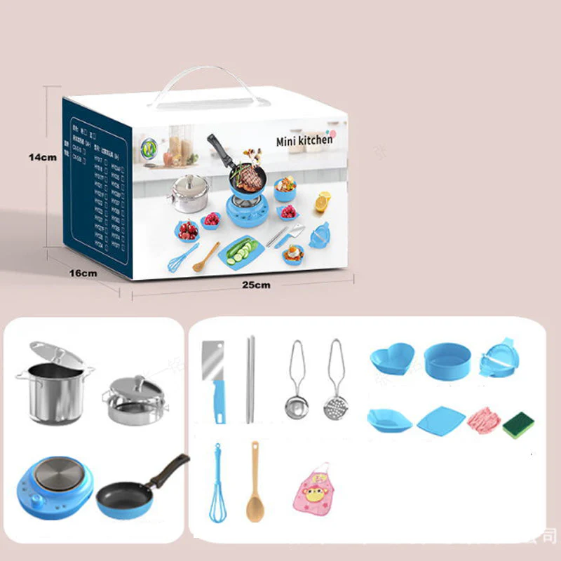 🔥HOT SALE 49% OFF🔥Children's Real Cooking Mini Kitchen Toys - 22 PCS Set💯 - Image 10