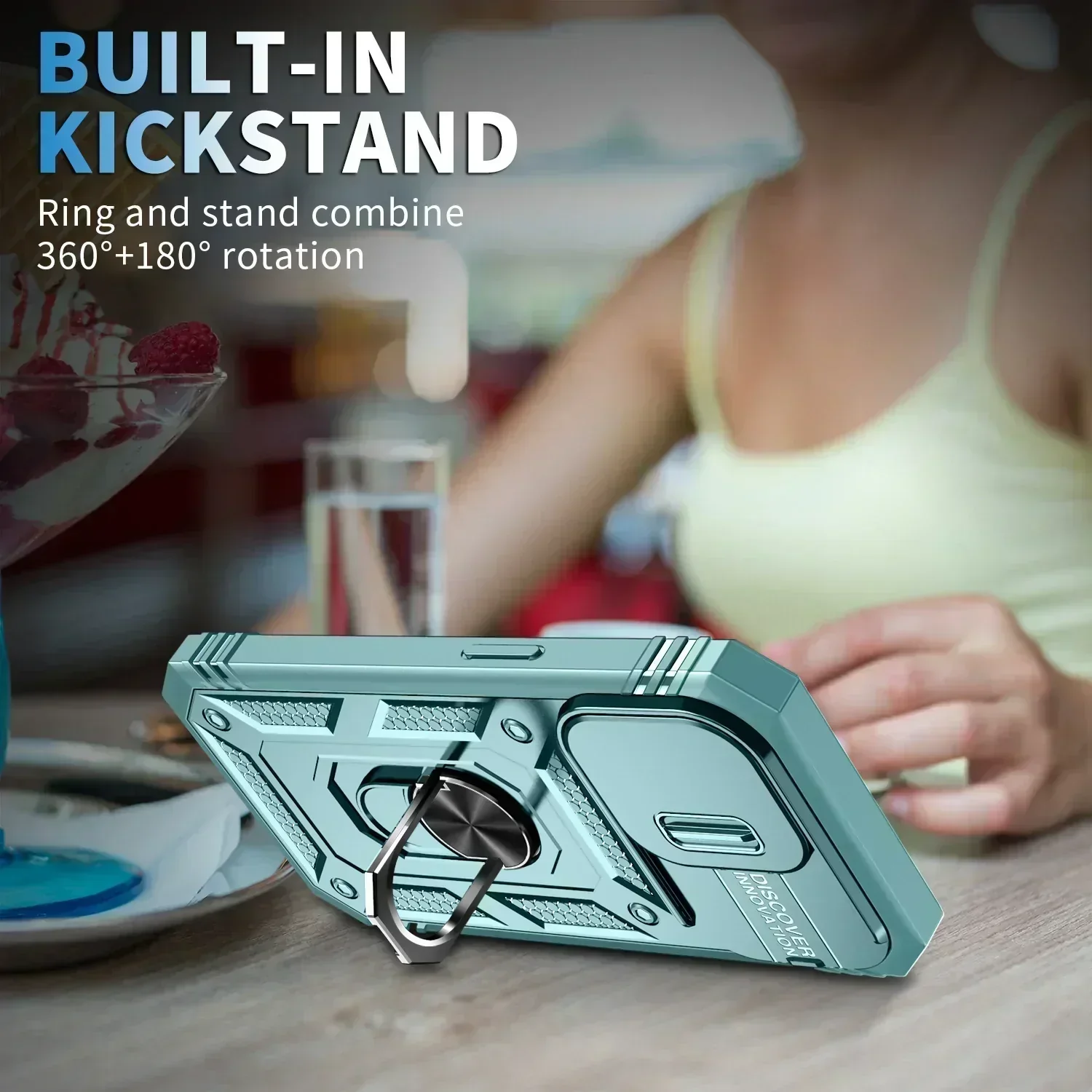 Magnetic Car Finger Ring 3-in-1 Phone Case - Image 10