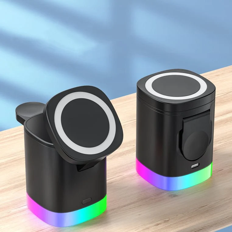 Foldable Three-In-One Mobile Phone Wireless Charging Bracket - Image 4