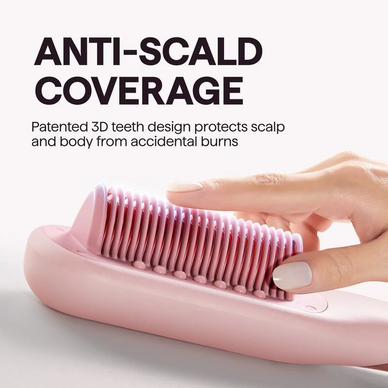 🎅CHRISTMAS SALE 50% OFF!!🎁💕Steamline Pro Steam Hair Straightener Brush Hair Straightening Comb - Image 4