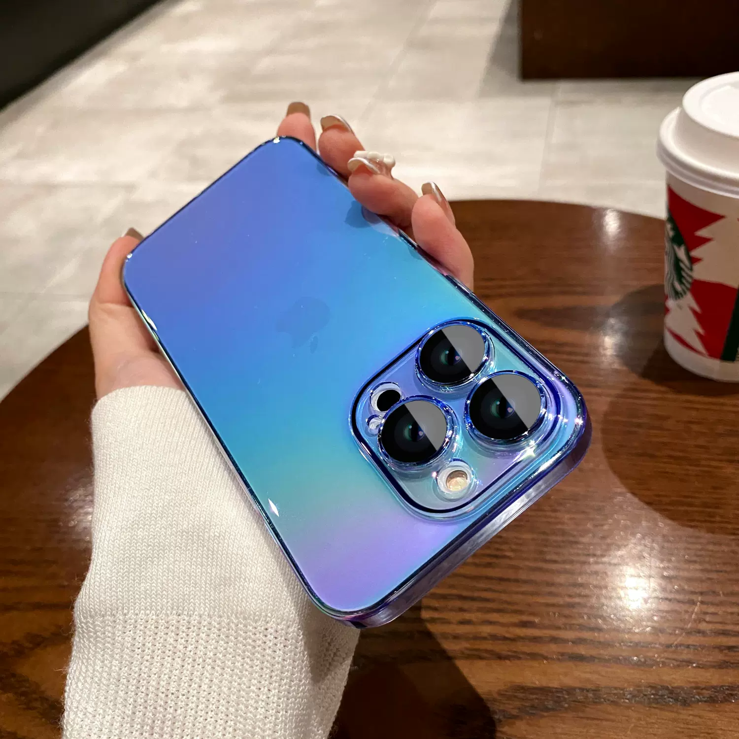 Light-colored Clear Lens Protection Case Cover For iPhone - Image 3