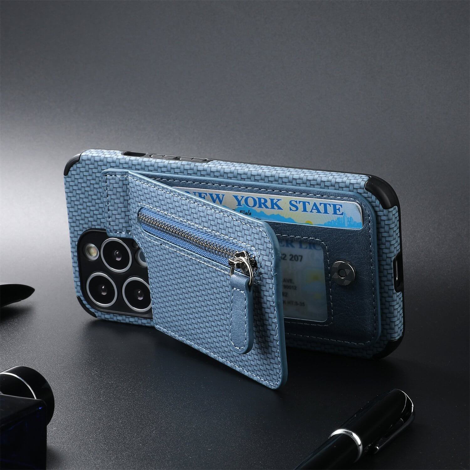 Magnetic Zipper Wallet Cover With Credit Card Holder - Image 16