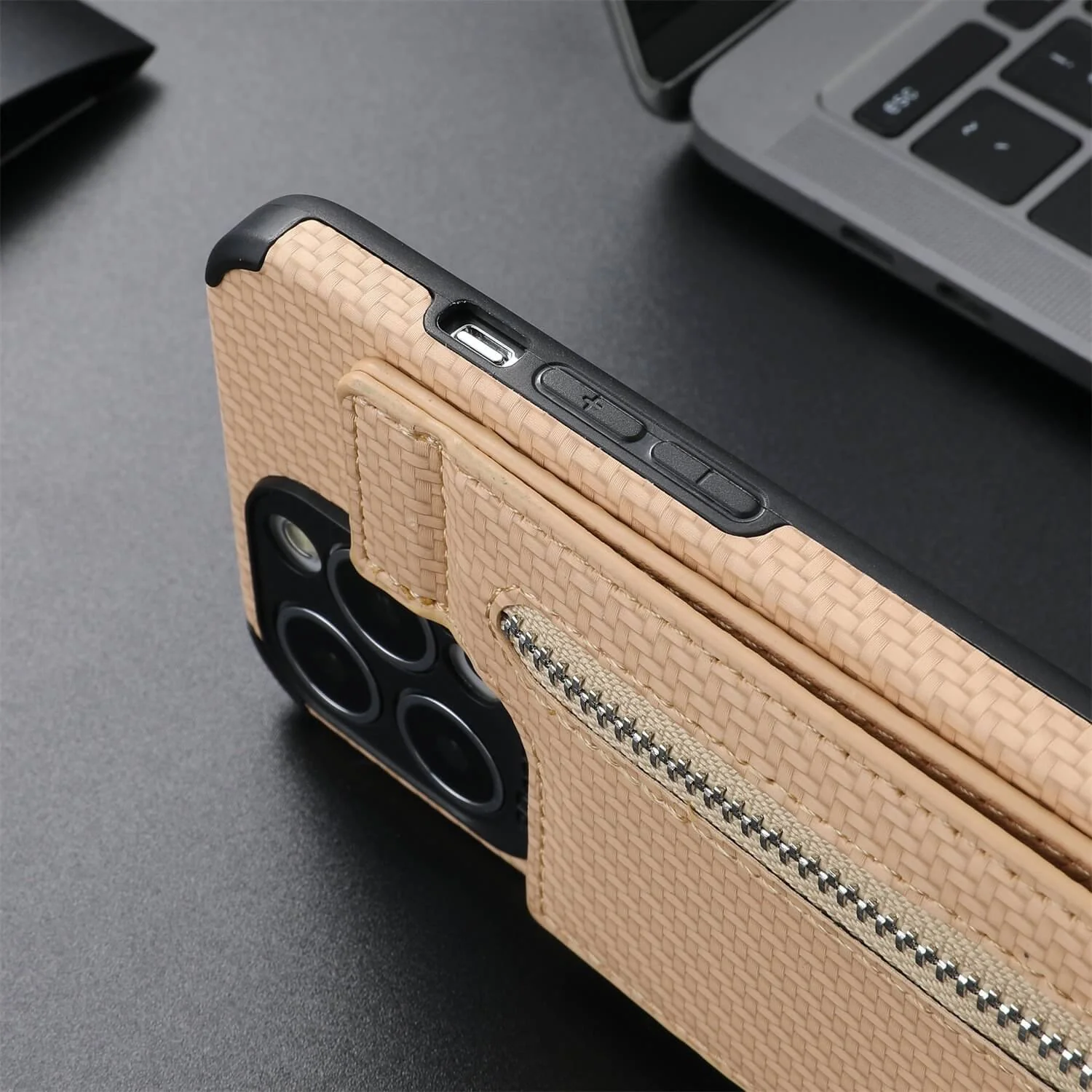 Magnetic Zipper Wallet Cover With Credit Card Holder - Image 7