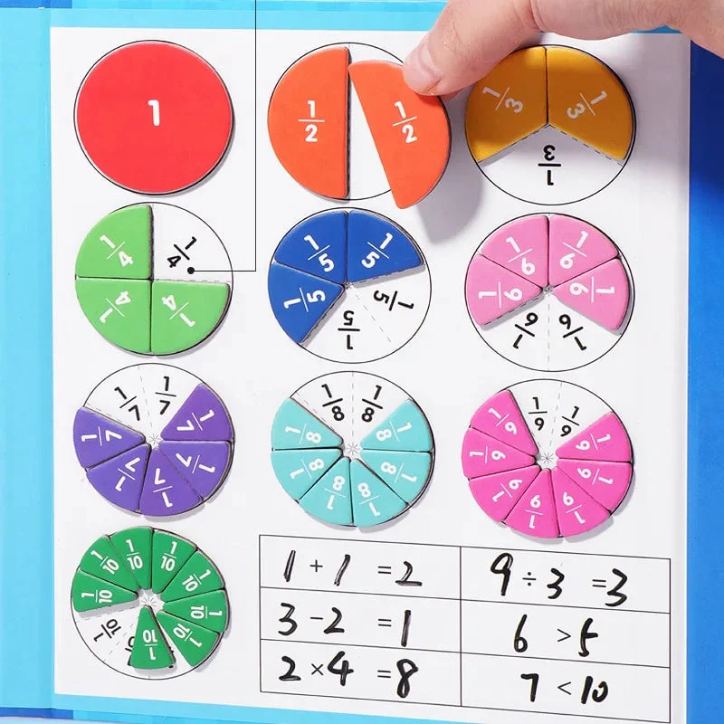 ⏰Last day 49% OFF🔥🔥Montessori Magnetic Book Fraction Puzzle For Children - Image 6