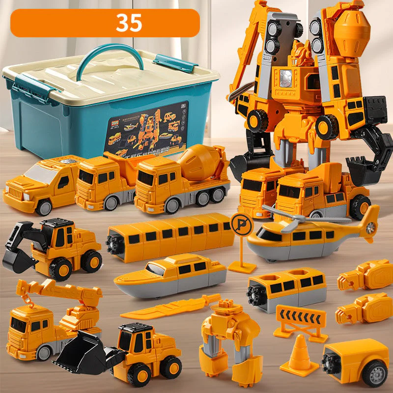 🔥HOT SALE 49% OFF🔥Magnetic Transform Engineering Car Assembled Toys - Image 12