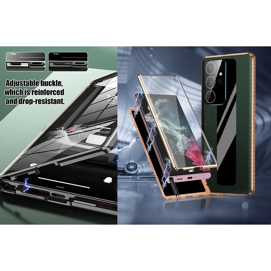 Samsung S22 Series Glass Goggles Magnetic All inclusive Fall Proof Mobile Phone Case - Image 4