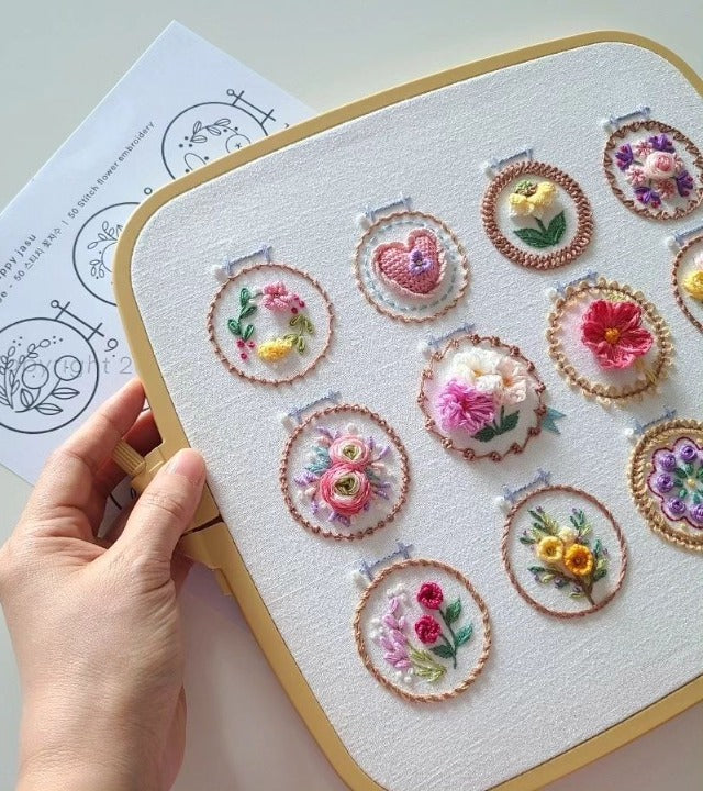 🔥HOT SALE 49% OFF🔥Small Flower Frame Embroidery Kit - Image 4