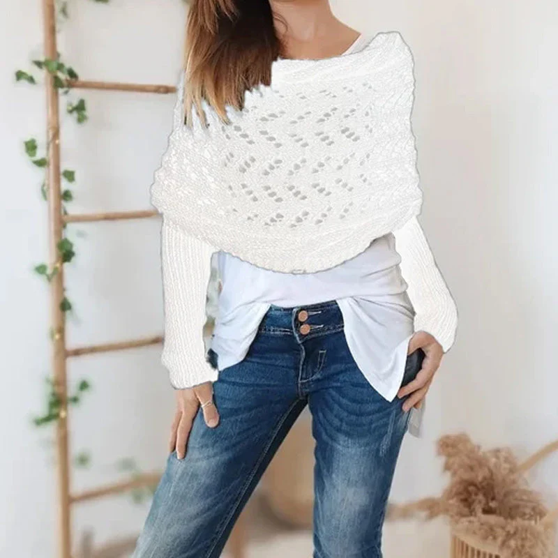 🔥Last Day Sale 49% OFF🏆️Women's Wrap Knit Shawl with Sleeves - Image 13